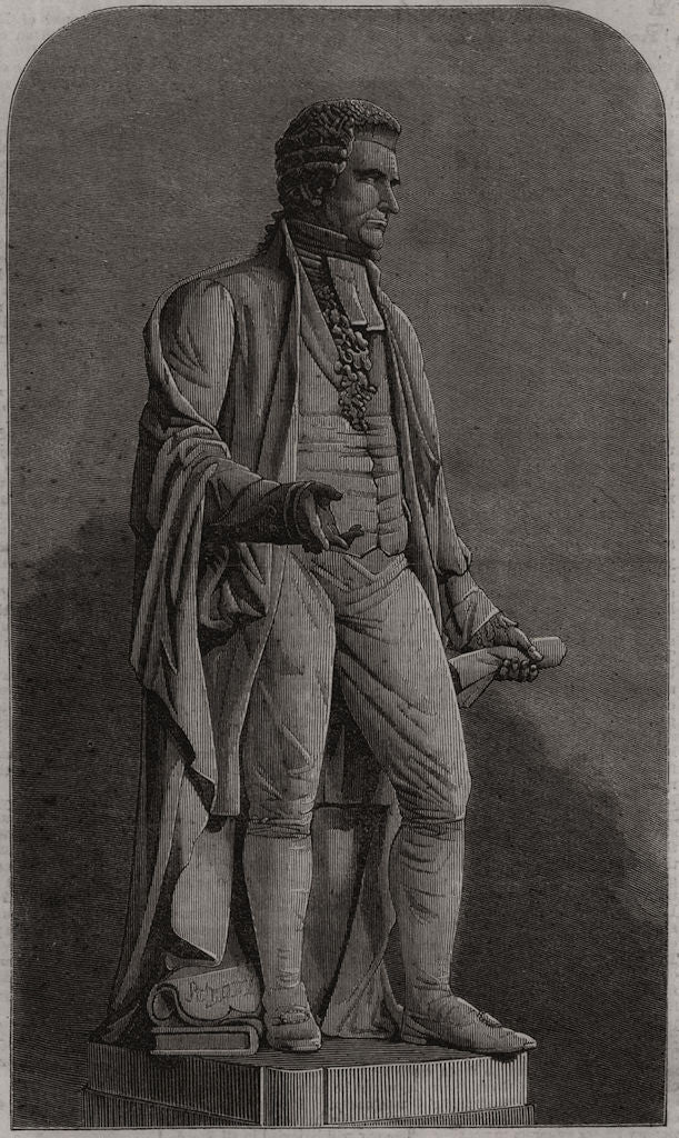 Statue of Robert Hall, MP for Leeds & Recorder of Doncaster. Yorkshire 1861